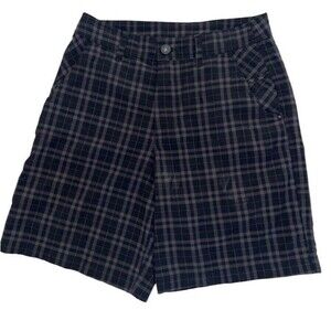 Lululemon Chino Shorts Men's 30 Plaid Black Gray Check Pockets 9 in Stretch
